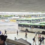 Ônibus estacionados na Rodoviária do Plano Piloto