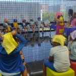 Crianças participam de contação de histórias na Biblioteca Nacional de Brasília